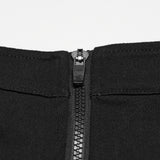 Punk Skull Embroidered Skirt