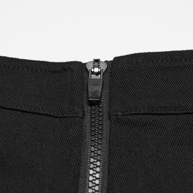 Punk Skull Embroidered Skirt