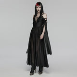 Goth off shoulder V-neck dress