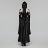 Goth off shoulder V-neck dress
