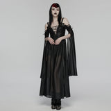 Goth off shoulder V-neck dress