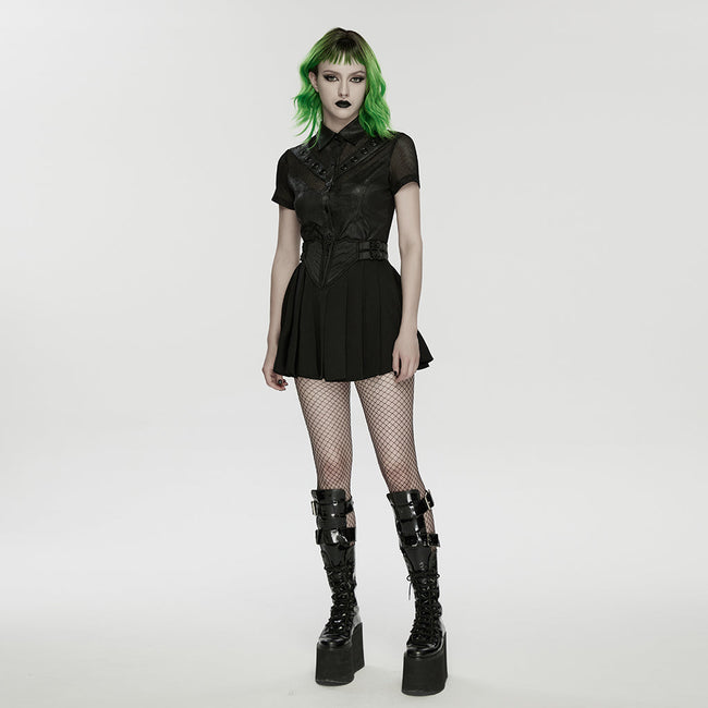 2026 Cyberpunk pleated skirt