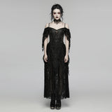 Goth layered slip dress