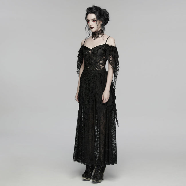 Goth layered slip dress
