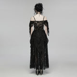 Goth layered slip dress