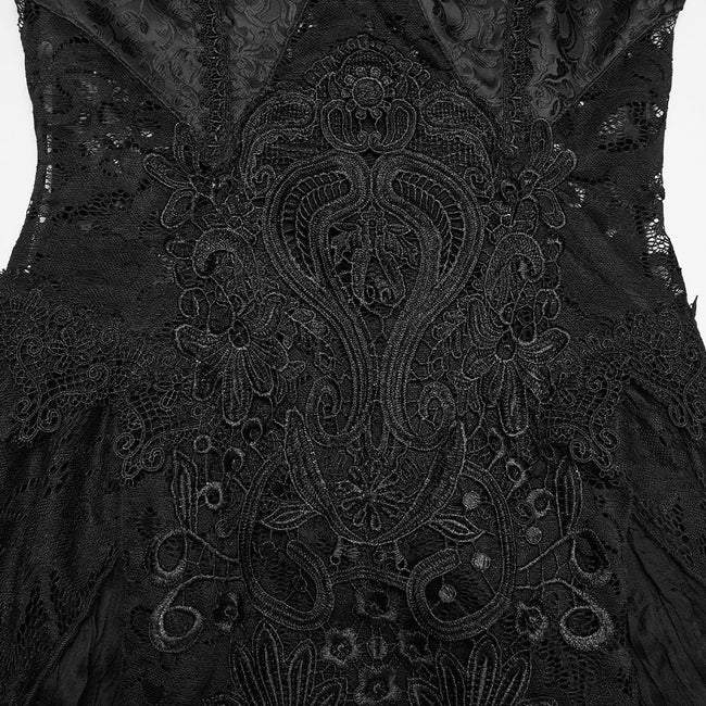 Goth layered slip dress