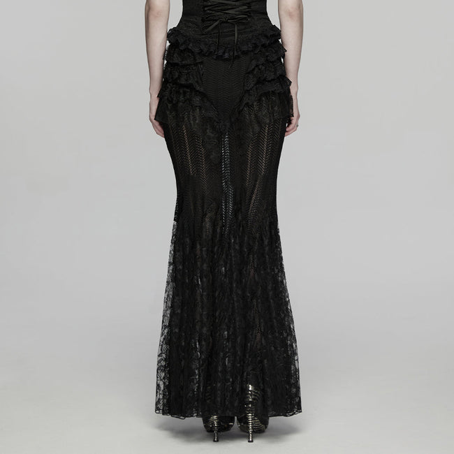 Goth Romantic Lace Layered Skirt