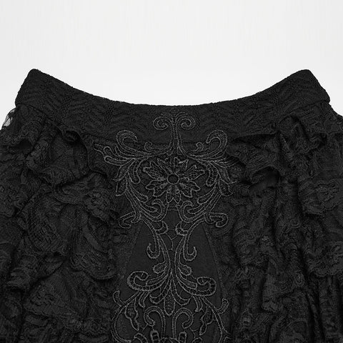 Goth Romantic Lace Layered Skirt