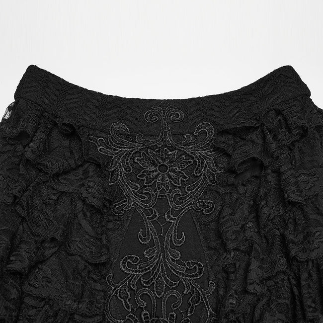 Goth Romantic Lace Layered Skirt