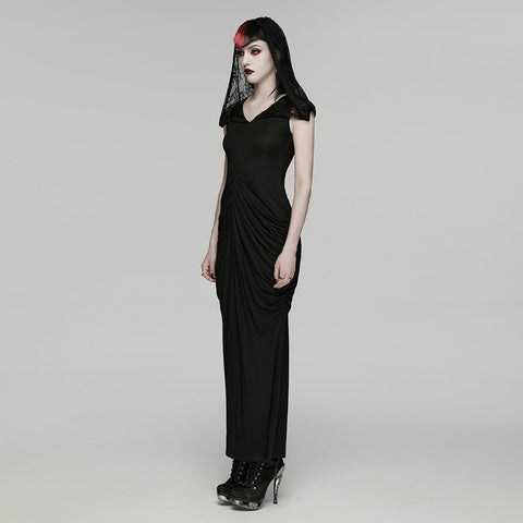 2-in-1 Elegant Gothic Nun Maxi Dress