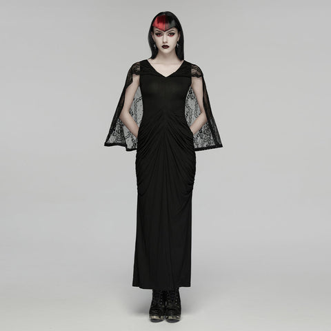 2-in-1 Elegant Gothic Nun Maxi Dress