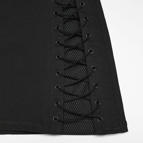 Cyberpunk asymmetrical bodycon skirt