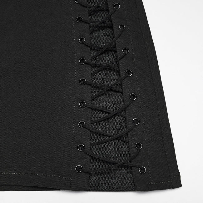 Cyberpunk asymmetrical bodycon skirt
