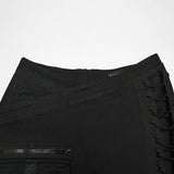 Cyberpunk asymmetrical bodycon skirt