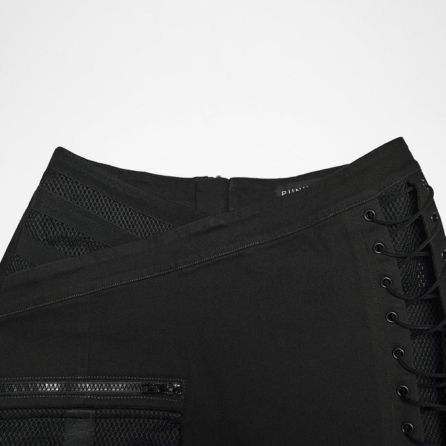Cyberpunk asymmetrical bodycon skirt