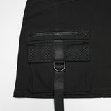 Cyberpunk asymmetrical bodycon skirt
