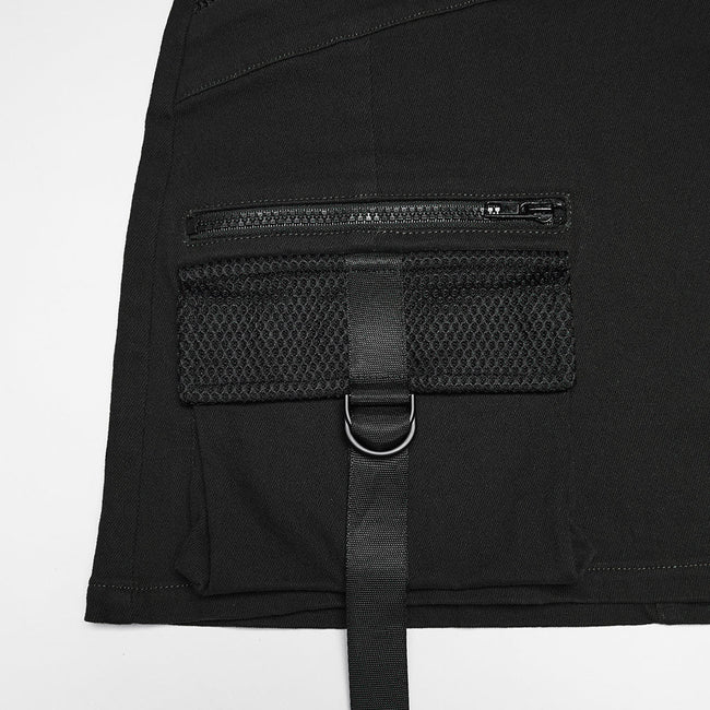 Cyberpunk asymmetrical bodycon skirt