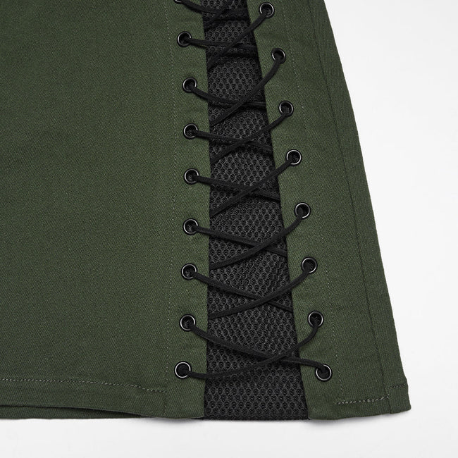 Cyberpunk asymmetrical bodycon skirt