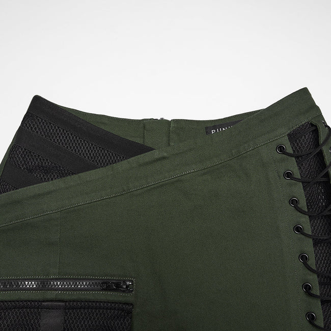 Cyberpunk asymmetrical bodycon skirt