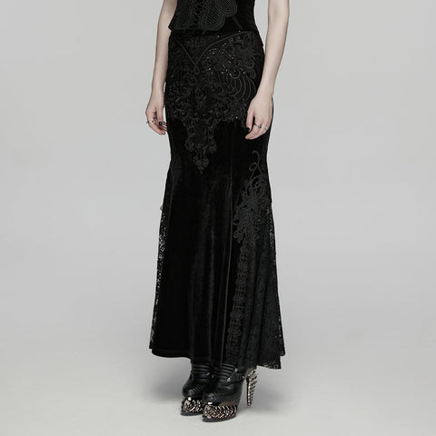 Goth Embroidered Skirt