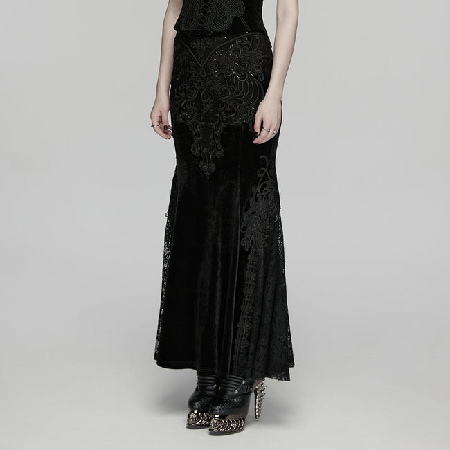 Goth Embroidered Skirt