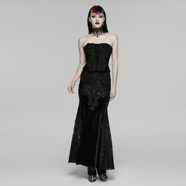 Goth Embroidered Skirt