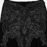 Goth Embroidered Skirt