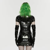 Punk patent leather dress