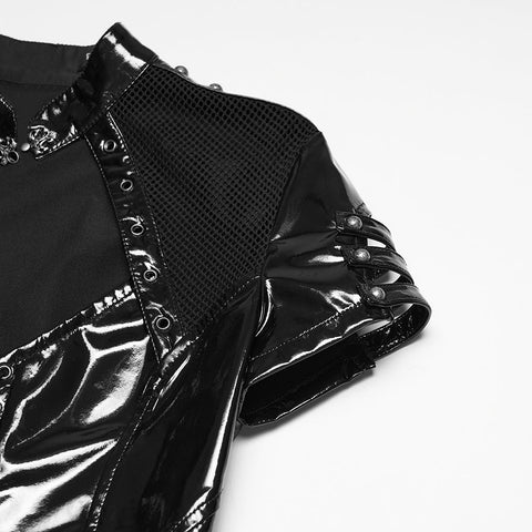 Punk patent leather dress