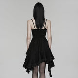 Goth embroidered slip dress