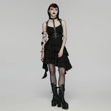 Goth embroidered slip dress