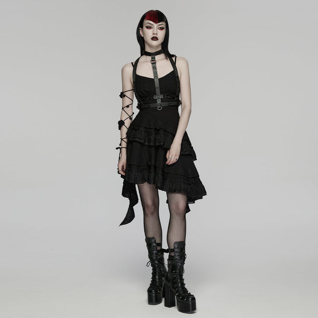 Goth embroidered slip dress