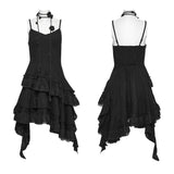 Goth embroidered slip dress
