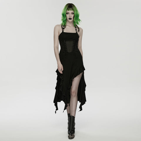 Punk halter neck dress