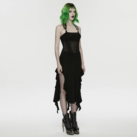 Punk halter neck dress