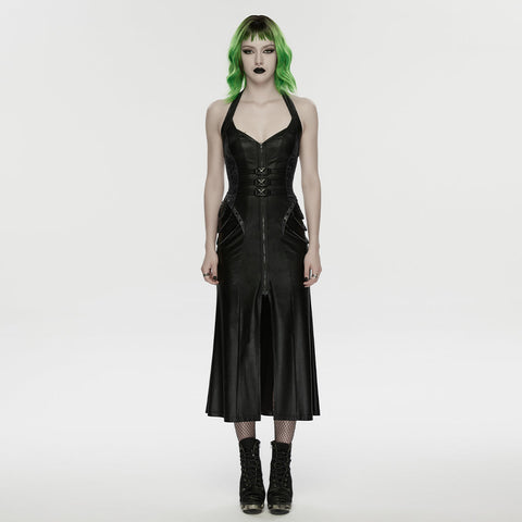 2026 Cyberpunk leather dress