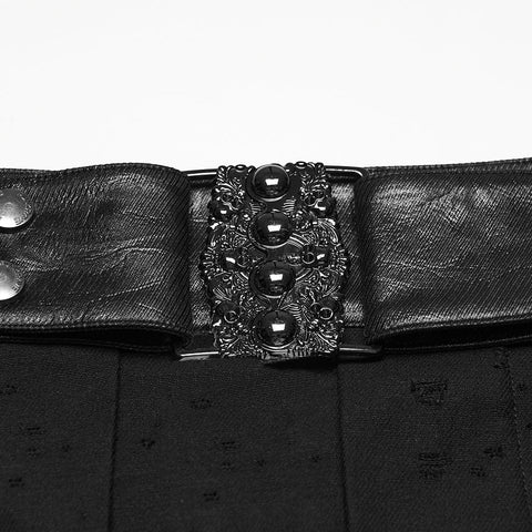 Punk irregular denim men's skirt