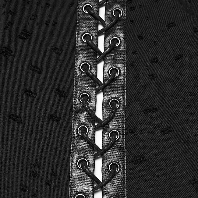 Punk irregular denim men's skirt