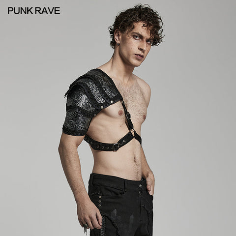 Goth man shoulder armor