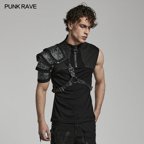 Goth man shoulder armor