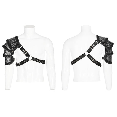 Goth man shoulder armor
