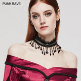 GOTH Pearl Tassel Choker