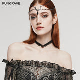 GOTH Golden Edge Gem Choker