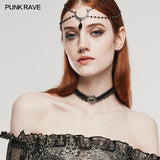 GOTH Golden Edge Gem Choker