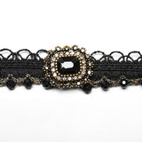 GOTH Golden Edge Gem Choker