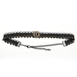 GOTH Golden Edge Gem Choker