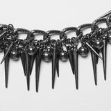 PUNK spike waist metal chain