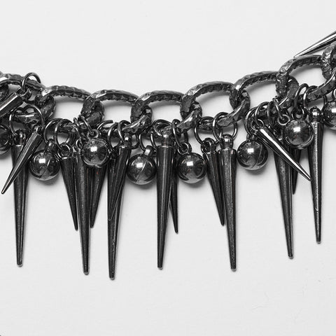 PUNK spike waist metal chain