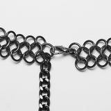 PUNK spike waist metal chain