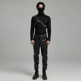 Punk one shoulder leather harness